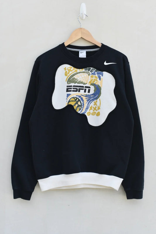 MEZOTER “SportMode” Sweatshirt – Nike x ESPN-Inspired Black Crewneck for Streetwear Lovers