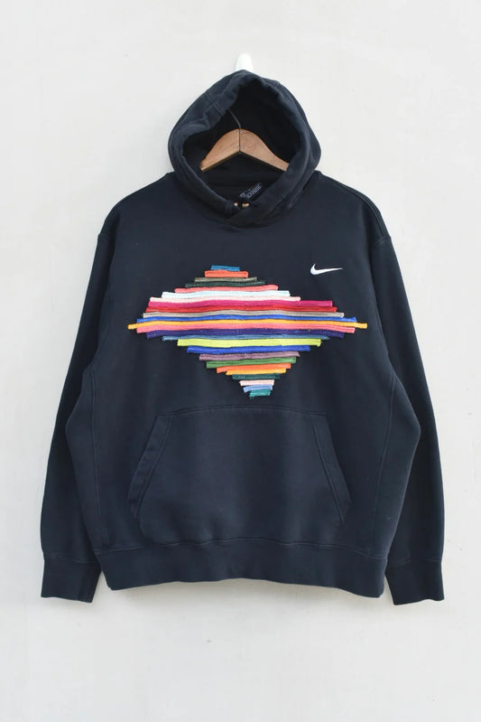 MEZOTER “Neon Pulse” Black Hoodie – Unisex Oversized Streetwear Pullover
