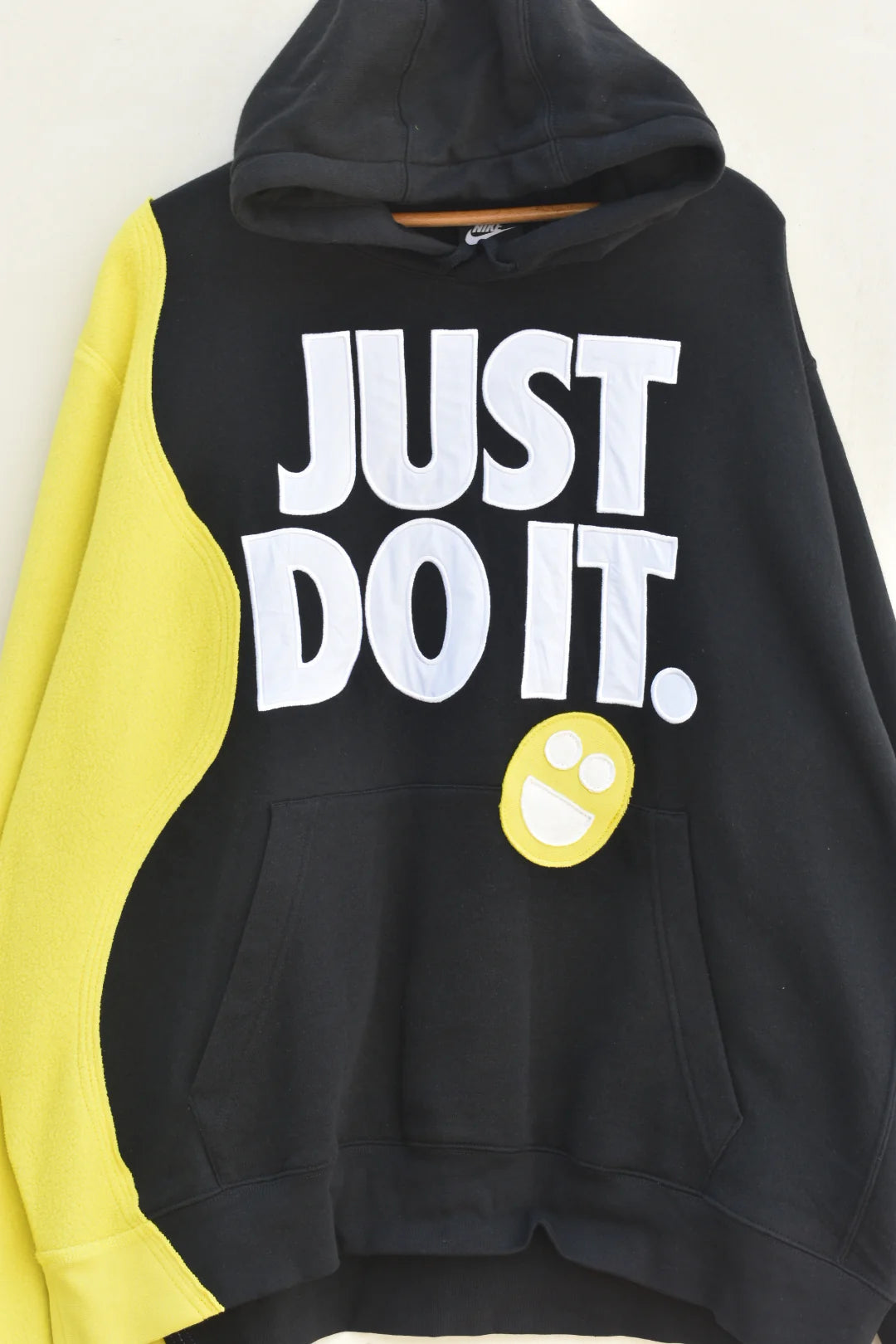 MEZOTER Unisex “JUST DO IT” Black & Yellow Hoodie | Bold Streetwear Sweatshirt