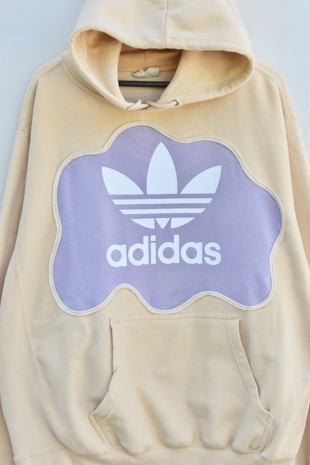 MEZOTER “CreamWave” Hoodie – Beige & Lavender Adidas Trefoil Oversized Hoodie