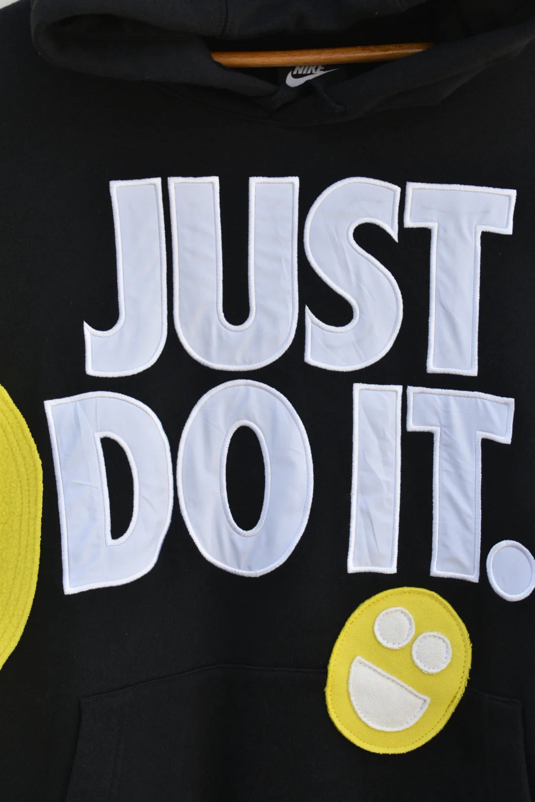 MEZOTER Unisex “JUST DO IT” Black & Yellow Hoodie | Bold Streetwear Sweatshirt