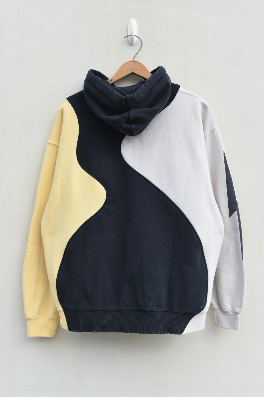 MEZOTER “Fusion Flow” Colorblock Hoodie – Unisex Oversized Streetwear Pullover