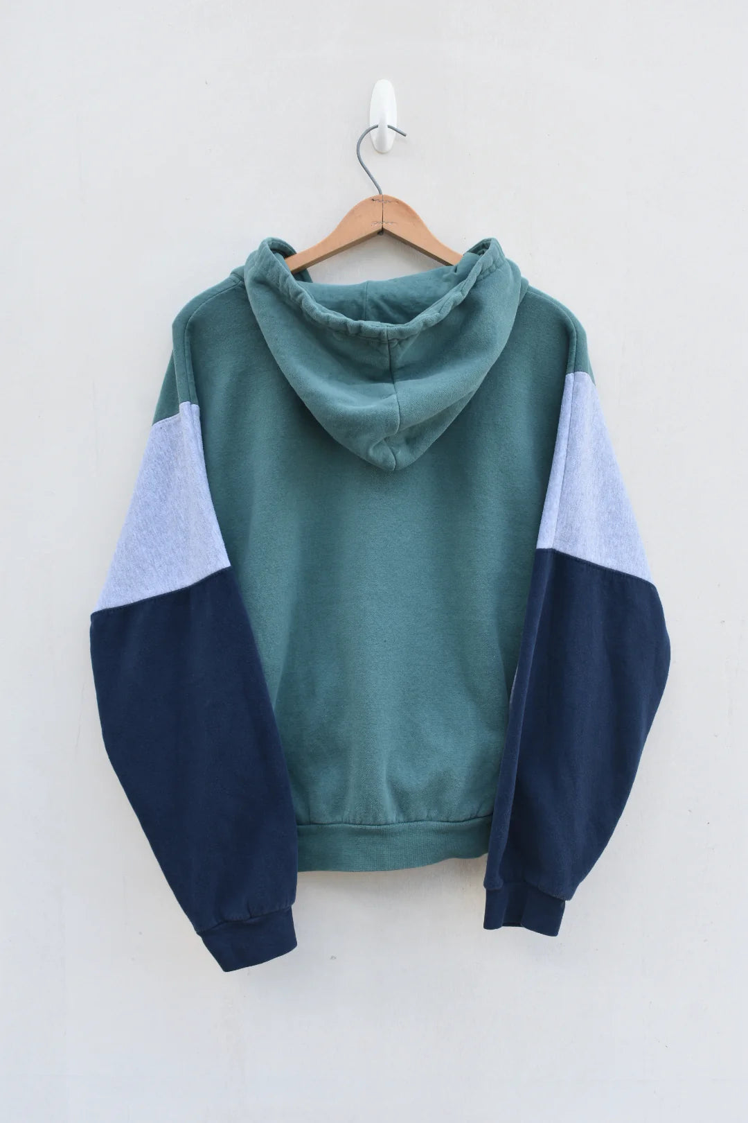 MEZOTER “Rust Love” Patchwork Hoodie – Unisex Vintage Streetwear Pullover