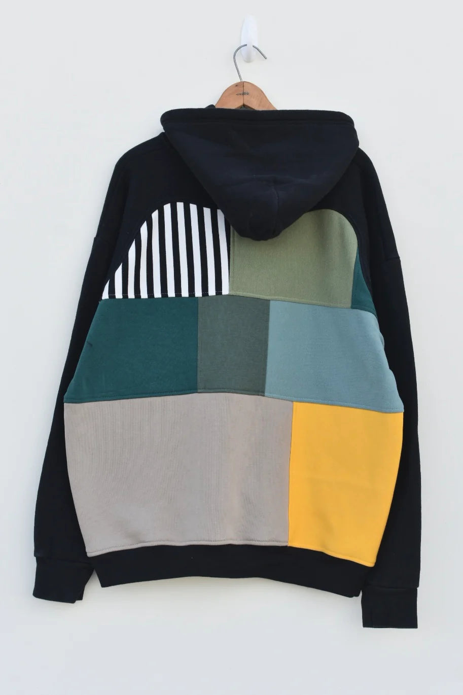 MEZOTER “The Awakening” Patchwork Hoodie – Unisex Multicolor Streetwear Pullover