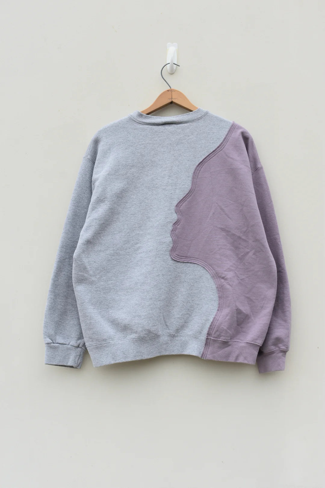MEZOTER “Side Profile” Sweatshirt – Artistic Dual-Tone Oversized Unisex Crewneck