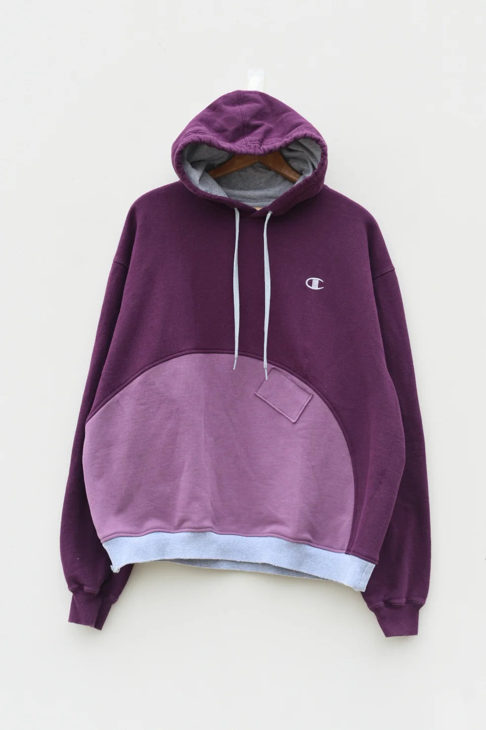 MEZOTER “Violet Arc” Hoodie – Dual Tone Oversized Streetwear Pullover