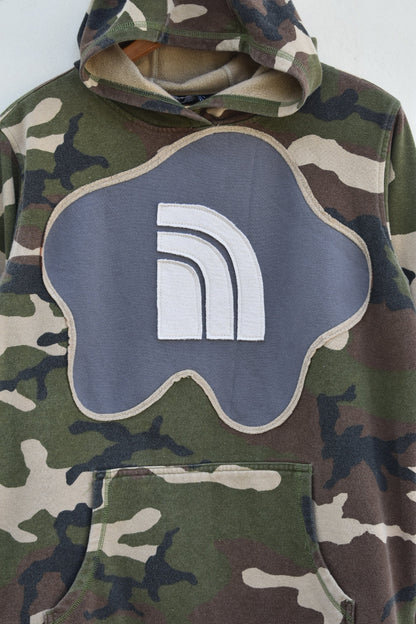 MEZOTER “Urban Camo Wave” Hoodie – Military Camouflage Hoodie with Grey Logo Patch