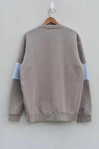 MEZOTER “Smiley Pop” Sweatshirt – Beige Adidas Sweatshirt with Multicolor Smiley Patches