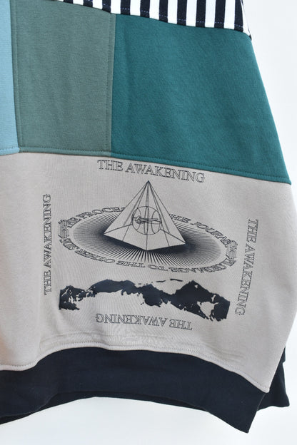 MEZOTER “The Awakening” Patchwork Hoodie – Unisex Multicolor Streetwear Pullover