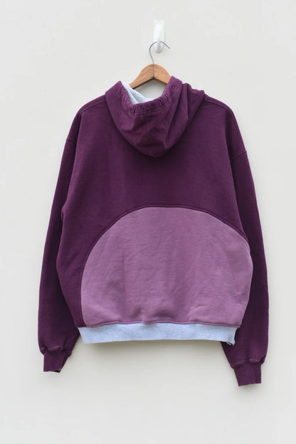 MEZOTER “Violet Arc” Hoodie – Dual Tone Oversized Streetwear Pullover
