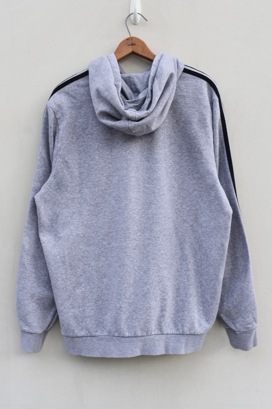 🌼 MEZOTER “Retro Bloom” Flower Hoodie – Unisex Grey Streetwear Pullover