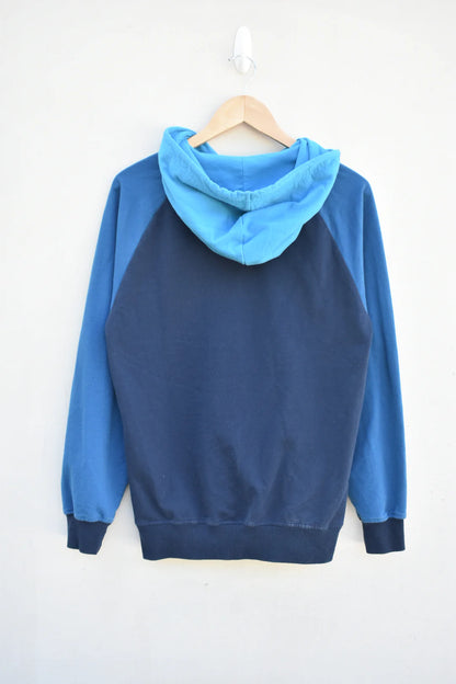 💙MEZOTER “HeartCore” Hoodie – Dual Blue Love Patch Oversized Sweatshirt